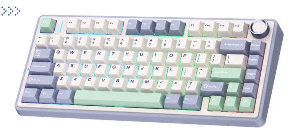 Клавиатуры AULA F75 Purple-Beige-Green Gray Switches